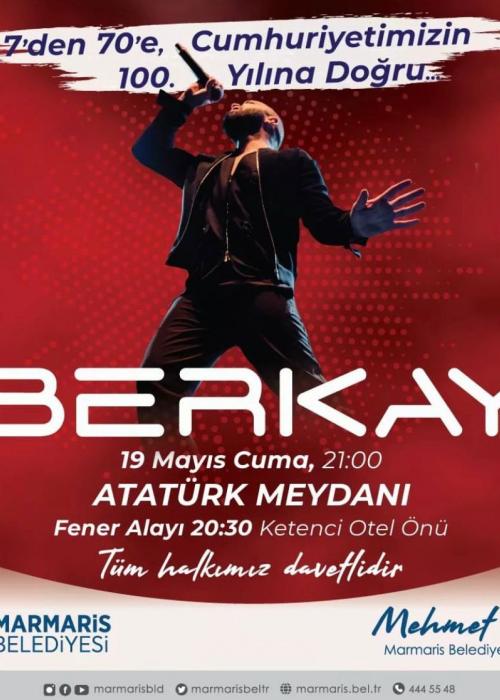 19 MAYIS 2023 GENÇLİK VE SPOR BAYRAMI MARMARİS BERKAY KONSERİ