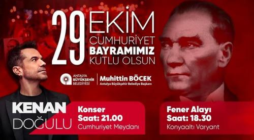 29 EKİM ANTALYA KENAN DOĞULU KONSERİ