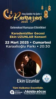 22 MART ANTALYA EKİN UZUNAR RAMAZAN KONSERİ